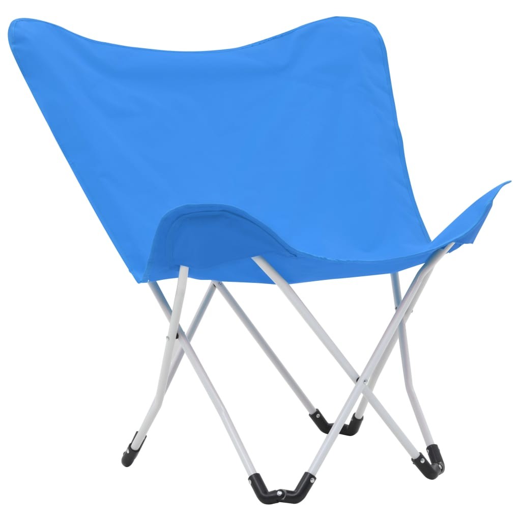 Butterfly Camping Chairs 2 pcs Foldable Blue